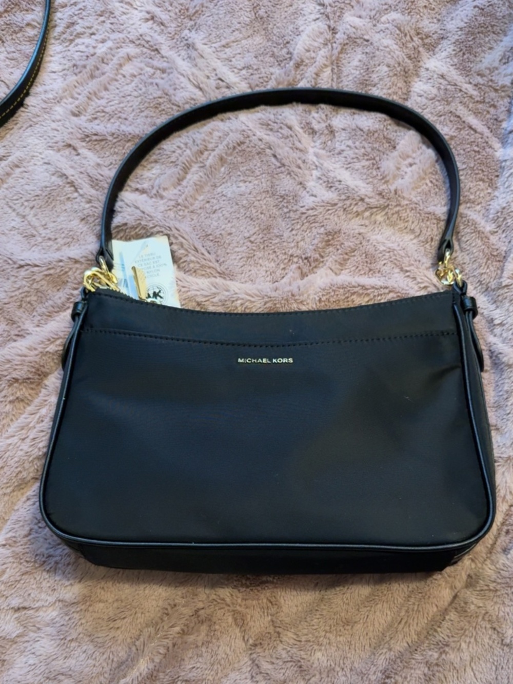MK Small Nylon Shoulder Bag - Black - Michael Kors